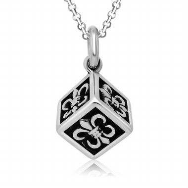 Stainless Steel Cube Pendant Necklace