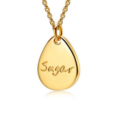 'Sugar' Drop-shaped Gold Plated Necklace