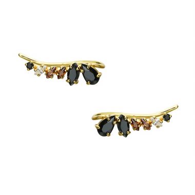 Multi CZs Wing Shape Earring Climber