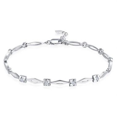 Sterling Silver Diamond Shape Bracelet