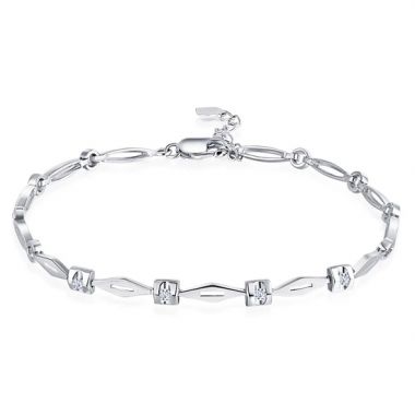 Sterling Silver Diamond Shape Bracelet