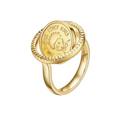 Engraved The Little Prince Rotatable Coin Ring
