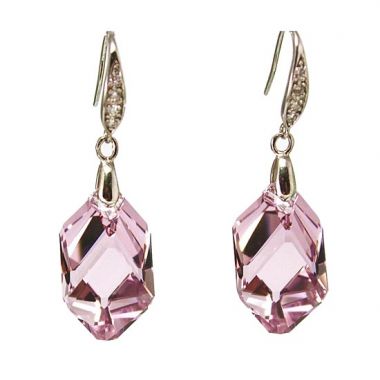 Amethyst Crystal Drop Earrings