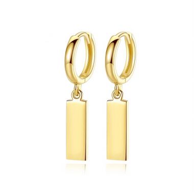 Gold Bar Drop Earrings