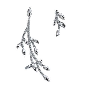 Branch Asymmetric Ear Cuff Earrings