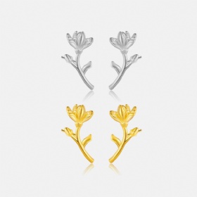 s925 Sterling Silver Flower Earrings