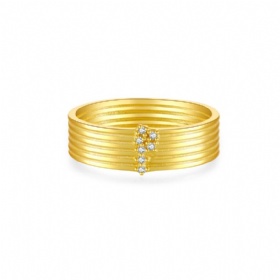 s925 Sterling silver CZ Stacked Plain Ring
