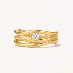 Wave Wrap Diamond Ring
