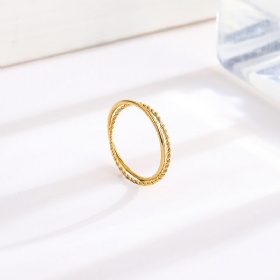 Twist Double Layer Ring