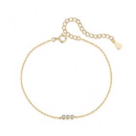 Three Bezel Diamond Bracelet