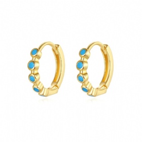 Turquoise Hoop Earrings