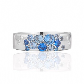 Multi Colored Gems Band
