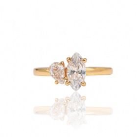 Teardrop Marquise Diamond Ring
