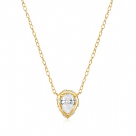 Teardrop Diamond Necklace