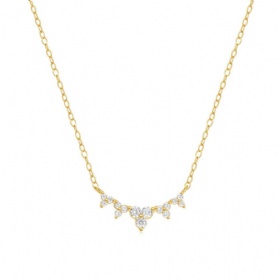 3 Diamond Cluster Necklace
