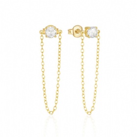 Diamond Chain Earrings