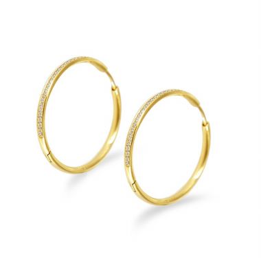 Tiny Diamond Hoop Earrings