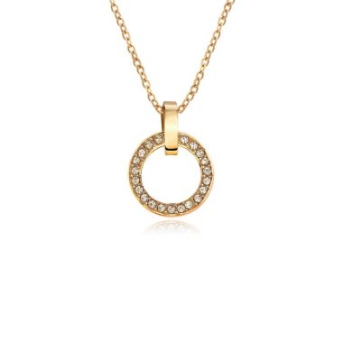 Circle Zirconium Eternity Necklace