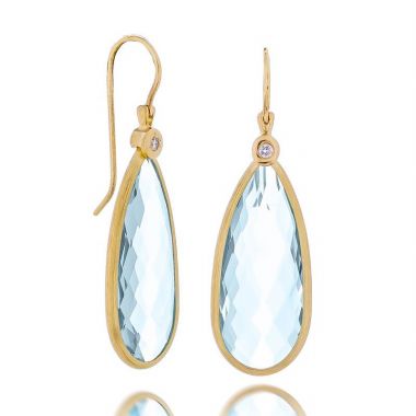 Aquamarine Teardrop Earrings