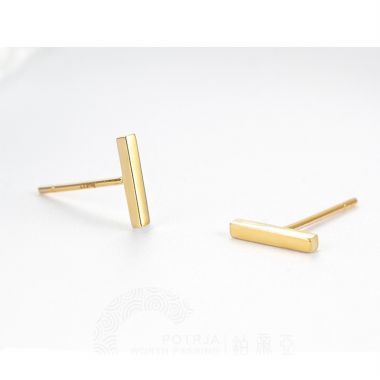 Minimalist Gold Bar Studs