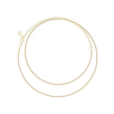 Gold Double Chain Necklace