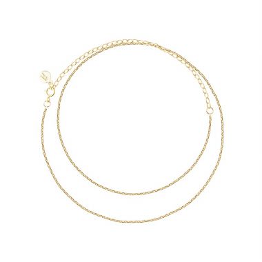 Gold Double Chain Necklace