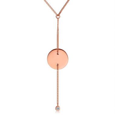 Round Lariat Diamond Necklace
