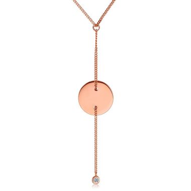 Round Lariat Diamond Necklace